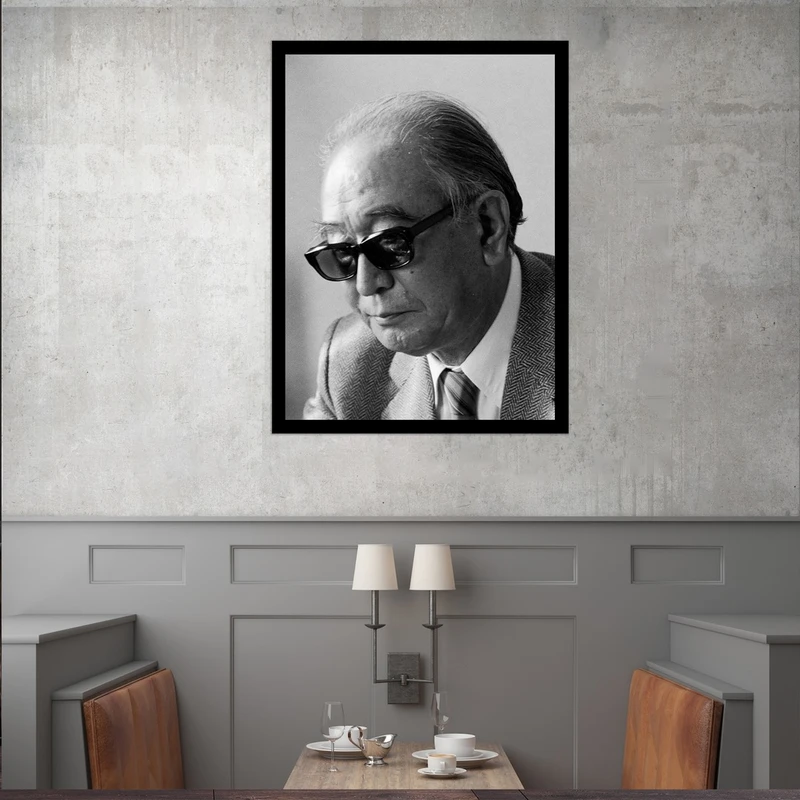 تابلو بکلیت طرح مشاهیر سینمای جهان و کارگردان ژاپنی آکیرا کوروساوا مدل قاب شاسی B-S9670