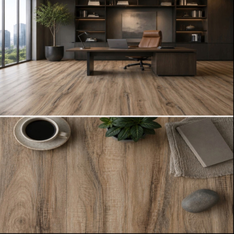 کفپوش مدل PVC طرح Vintage Walnut