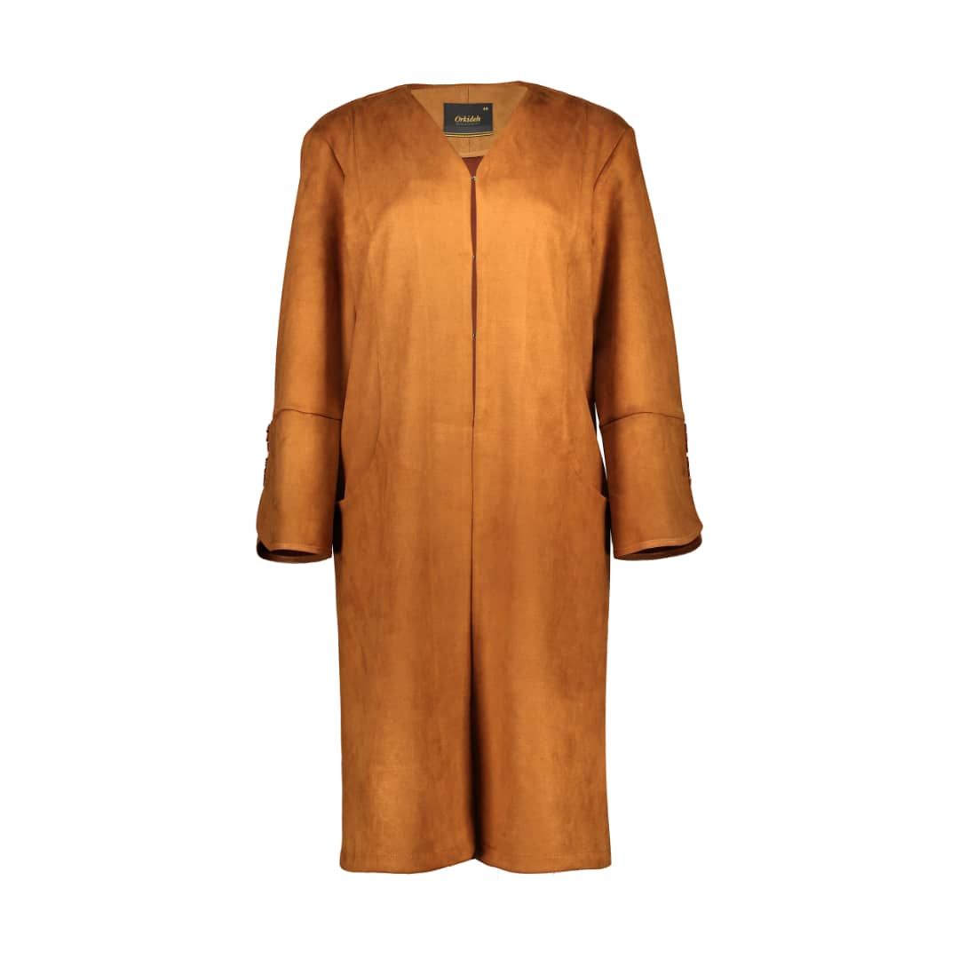 پالتو زنانه مدل 425 رنگ خردلی