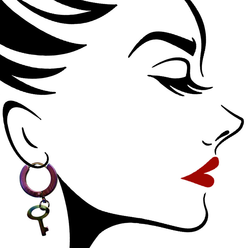 گوشواره زنانه طرح قفل و کلید کد RKH_1408 گوشواره زنانه طرح قفل و کلید کد RKH_1408