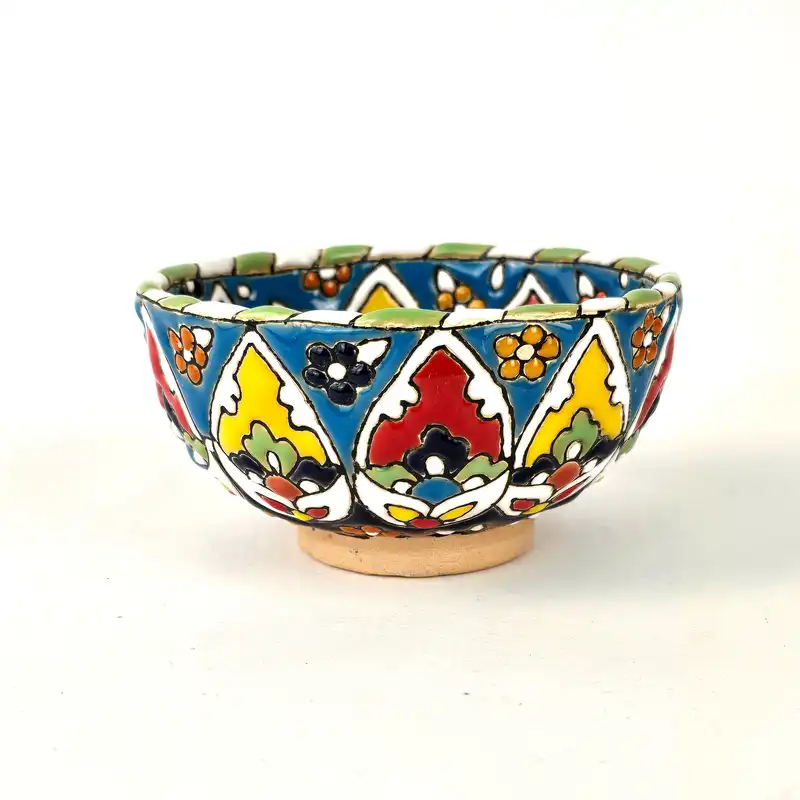 کاسه مینا کاری مدل ماست خوری