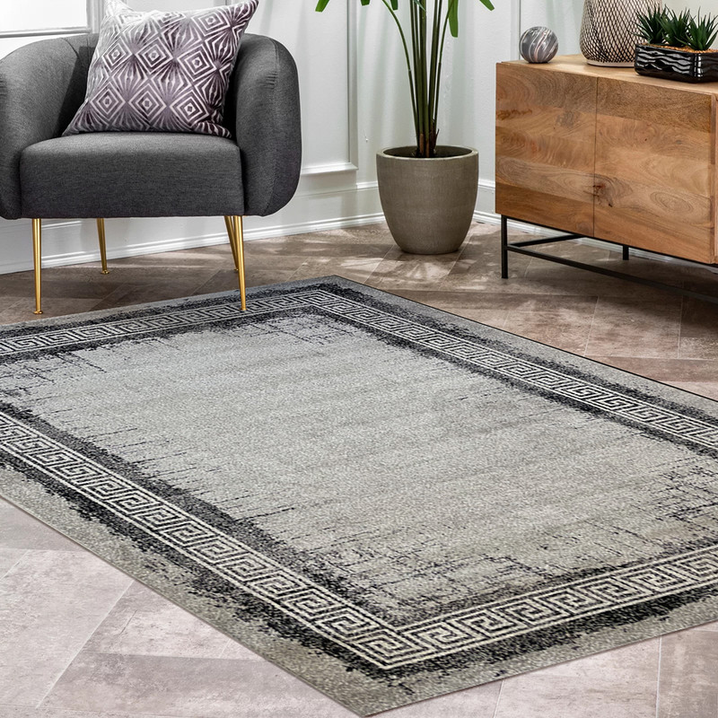 فرش ماشینی ساوین کد 4126 زمینه نقره ای