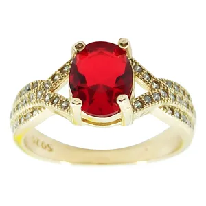 انگشتر زنانه مدل یاقوت سرخ کد ys-As14