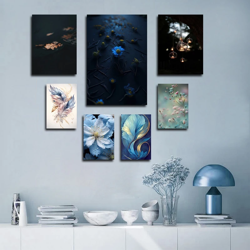 تابلو شاسی بکلیت طرح مدرن پر و طبیعت مدل SH-1674 مجموعه 7 عددی