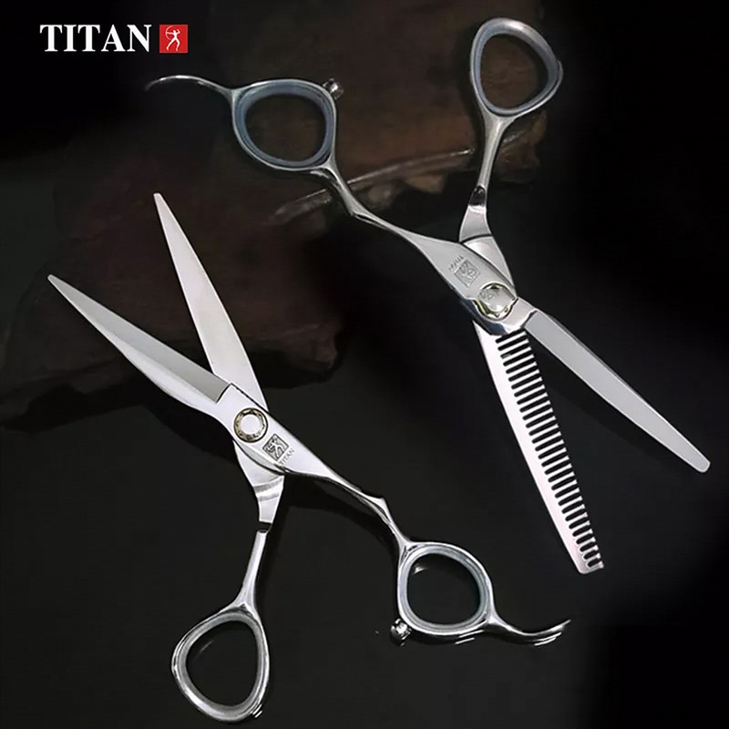 قیچی آرایشگری تیتان مدل TC60 مجموعه 2 عددی
