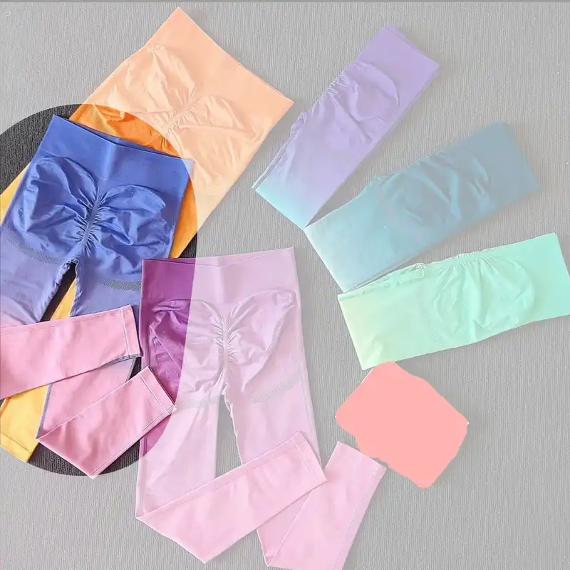 لگینگ ورزشی زنانه مدل فلورسنت کالر پلت سیملس پشت چین دار کد BP1