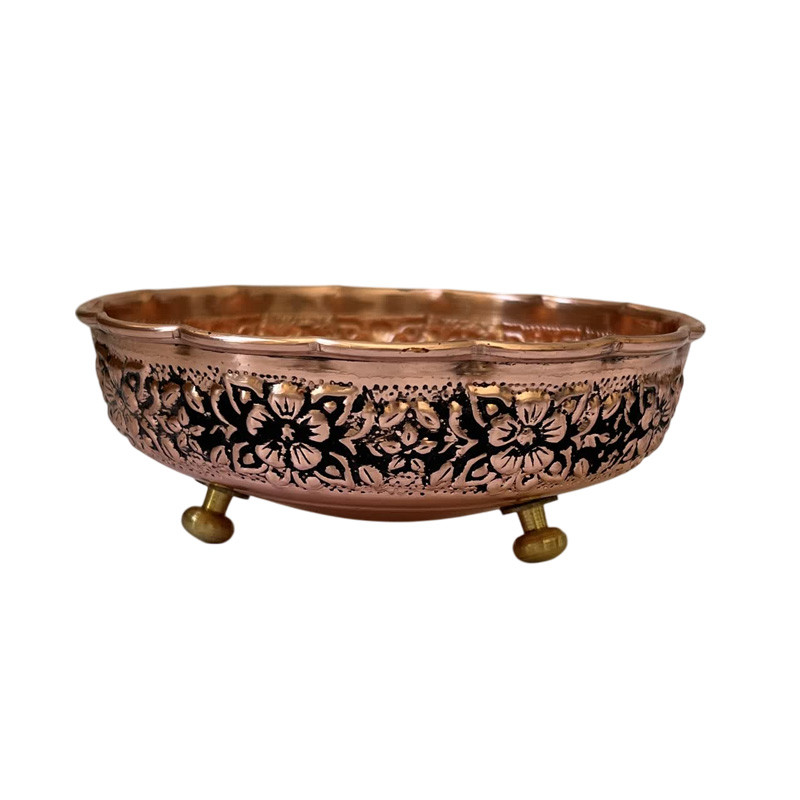 آجیل خوری مسی مدل آفتابگردان سه پایه کد ZH321.19 