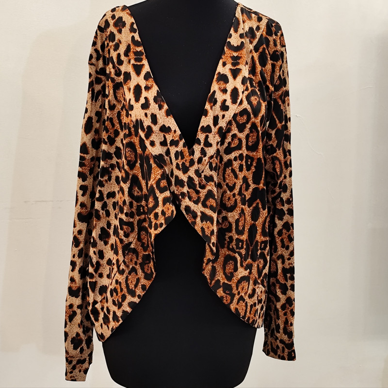 بلوز آستین بلند زنانه شین مدل پلنگی مجلسی