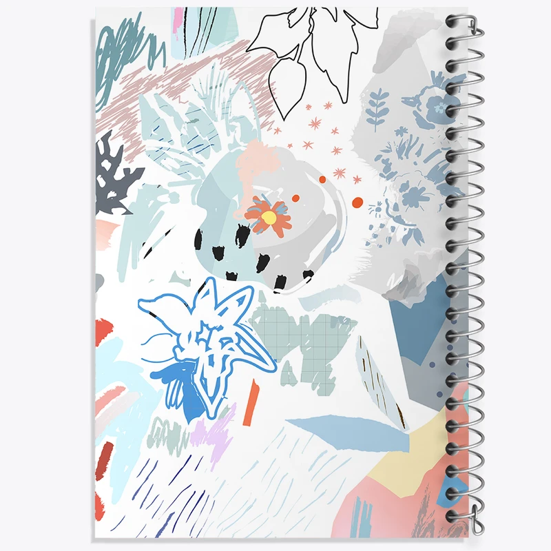 دفتر شطرنجی 50 برگ خندالو مدل گل گلی کد N1083