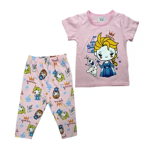 ست تی شرت آستین کوتاه و شلوار دخترانه مدل queen کد SSB004