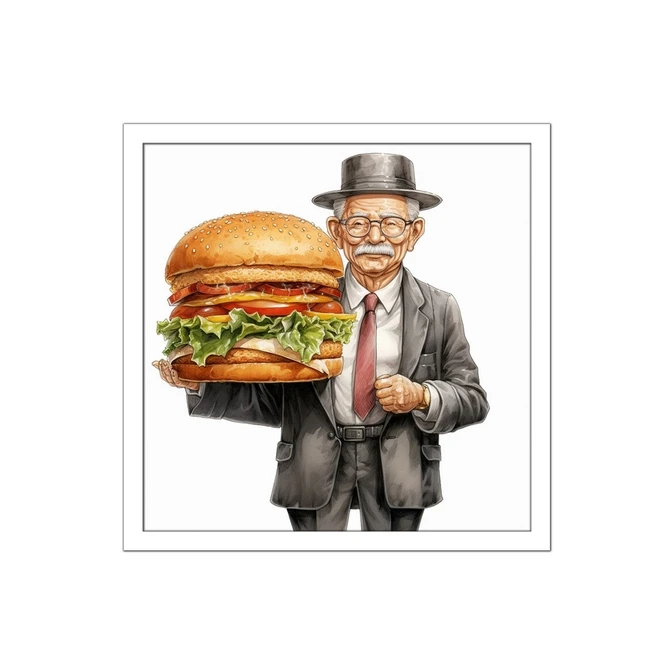 تابلو نوری بکلیت طرح فست فود همبرگر مدل W-MID-16075