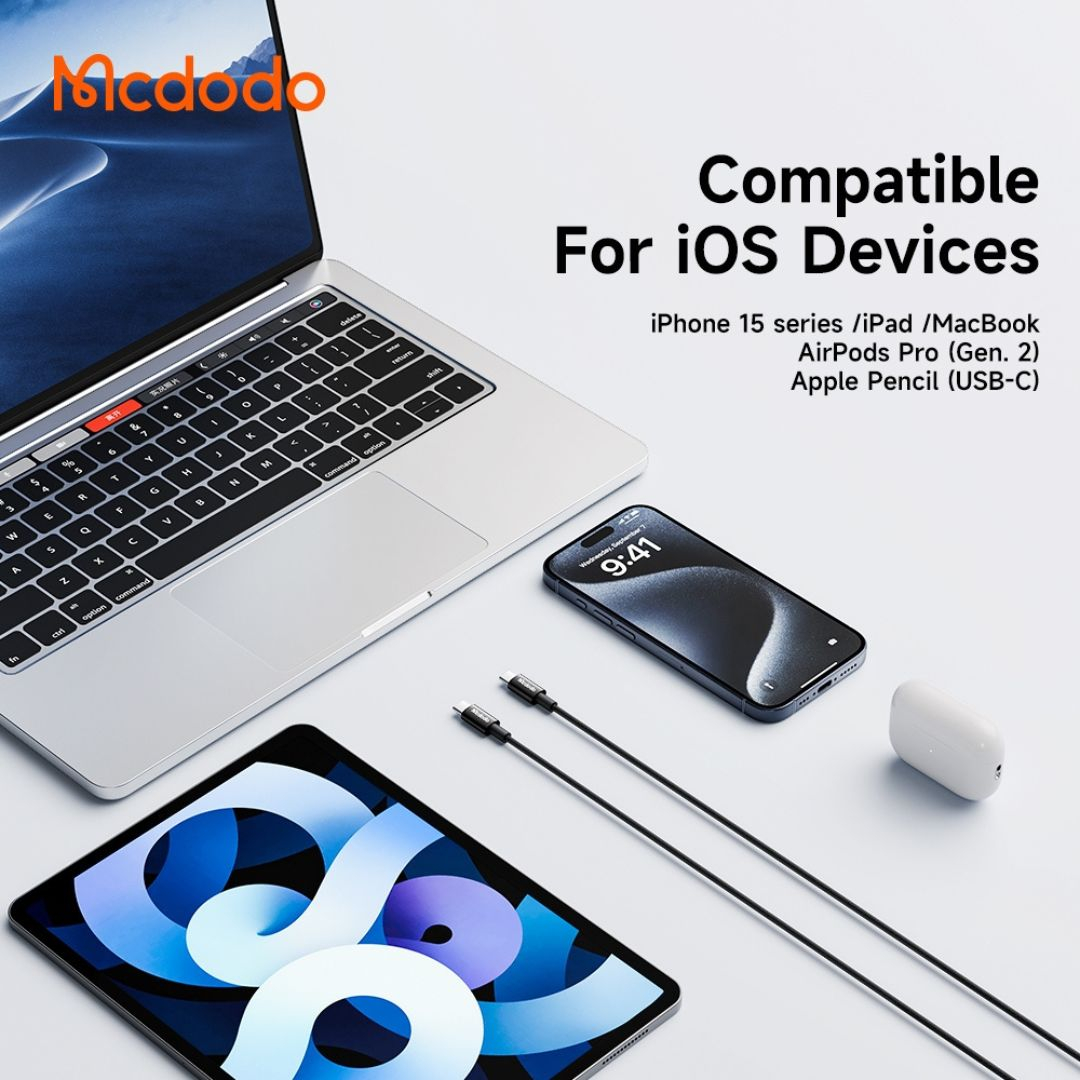 کابل USB-C مک دودو مدل 60W CA-277 طول 1.2 متر