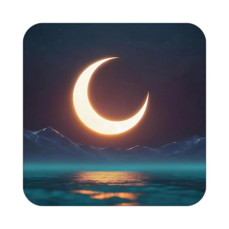 زیر لیوانی کاکتی طرح ماه و ستاره مدل mp52744