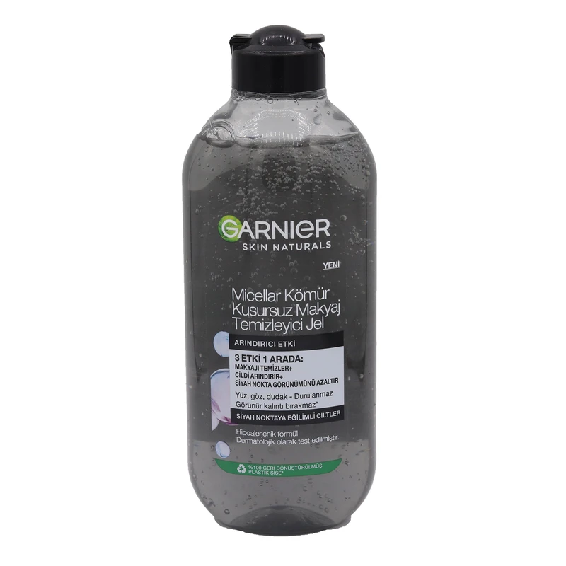 محلول پاک کننده آرایش صورت گارنیه مدل زغالی حجم 400 میلي ليتر