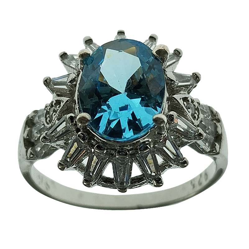 انگشتر نقره زنانه سلین کالا مدل توپاز کد 21 انگشتر نقره زنانه سلین کالا مدل توپاز کد 21