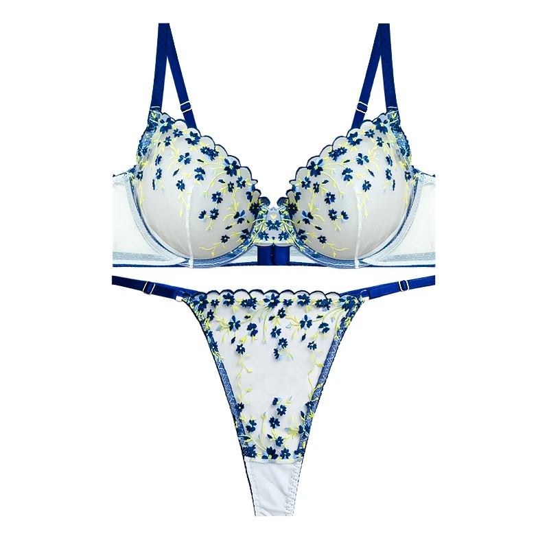 ست شورت و سوتین زنانه ژینا مدل توری طرح گل کد 11484