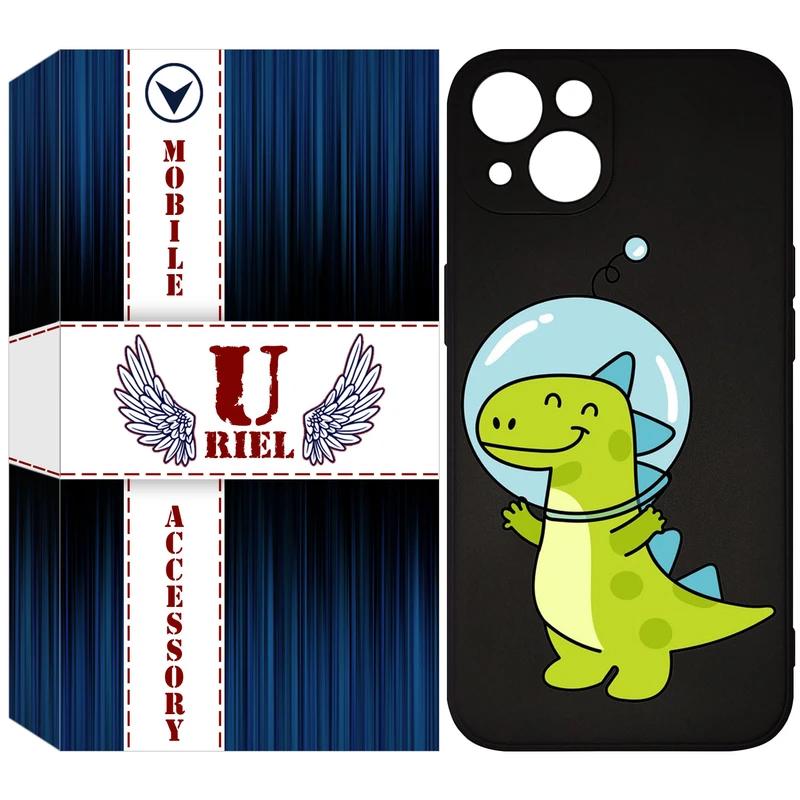 کاور یوریل مدل KSH کد 62 طرح دایناسور فضانورد مناسب برای گوشی موبایل اپل iPhone 13