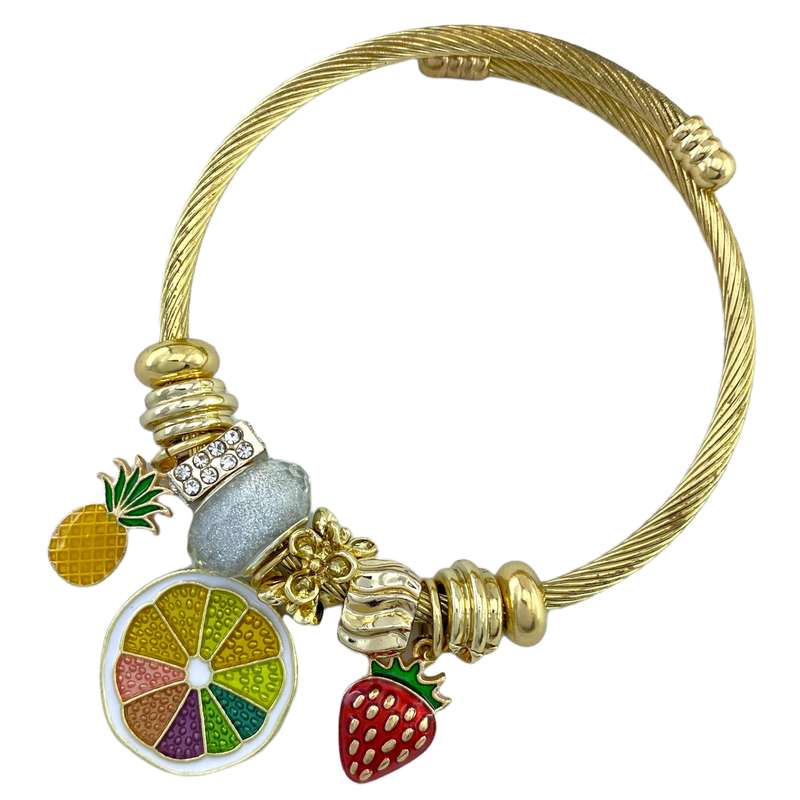 دستبند النگویی زنانه مدل پرتقال کد B4066