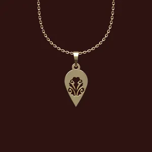 گردنبند طلا 18 عیار زنانه مدوپد مدل هندسی کد X2-1-1243