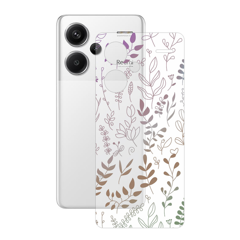 برچسب پوششی ریمکس مدل Clea طرح برگ مناسب برای گوشی موبایل شیائومی Redmi Note 13 Pro Plus