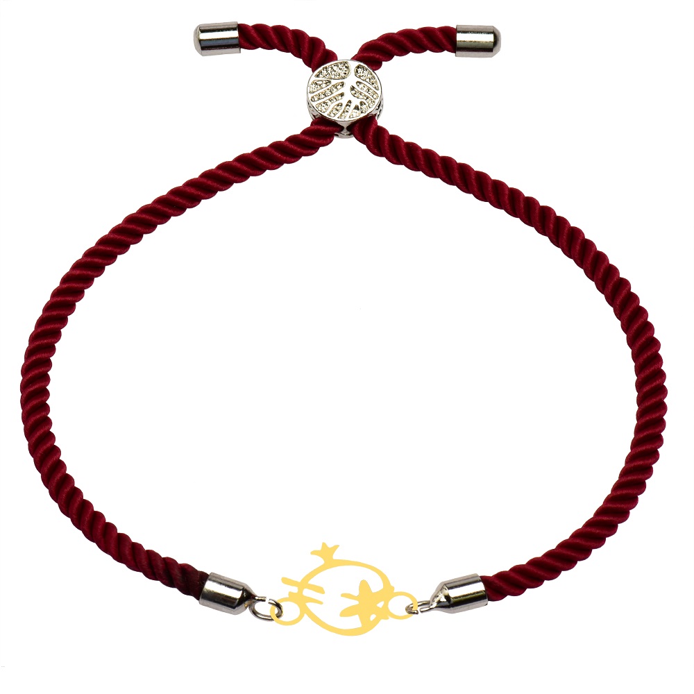 دستبند طلا 18 عیار زنانه کرابو طرح انار مدل kr101014
