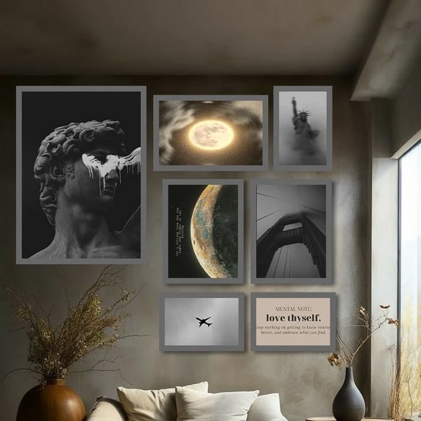 تابلو بکلیت طرح دکوری هنری و مدرن کلاسیک مدل SI-bu3804 مجموعه 7 عددی