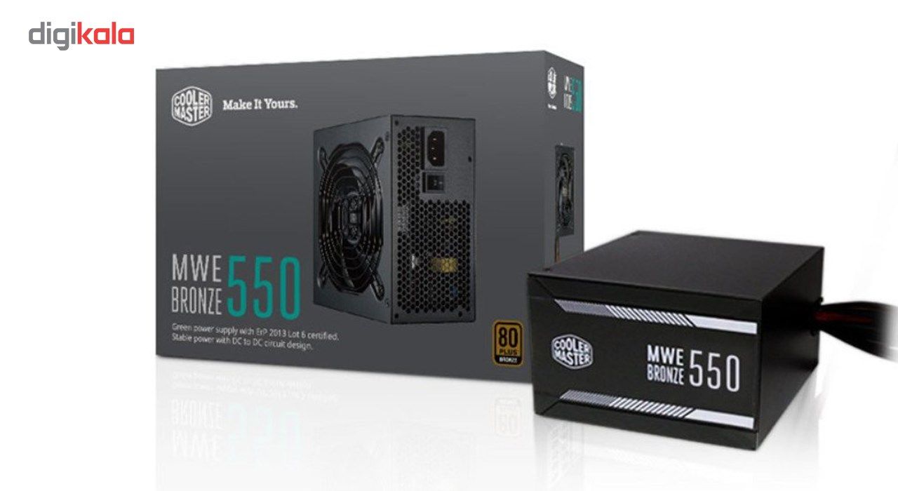 منبع تغذیه کامپیوتر کولر مستر مدل MWE Bronze 550 main 1 12