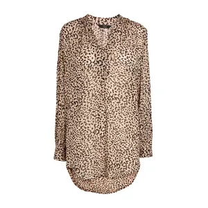 تونیک زنانه نکست مدل Leopard رنگ کرم