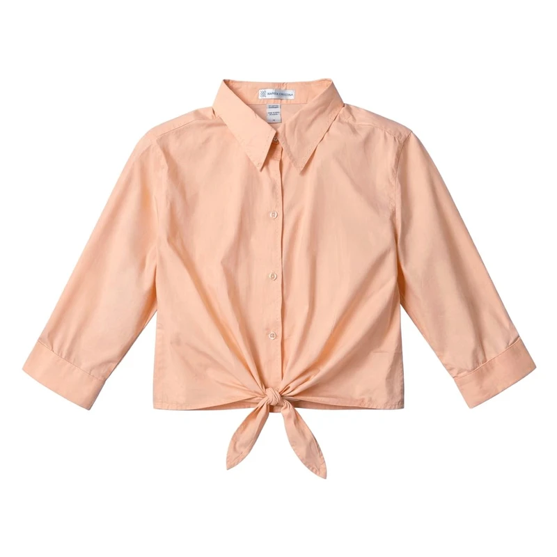 شومیز آستین بلند یقه برگردان زنانه مدل کوک دار