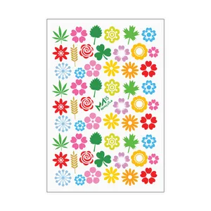 برچسب لنز ناخن ماتریسیو طرح گل و برگ کد L15 بسته 2 عددی