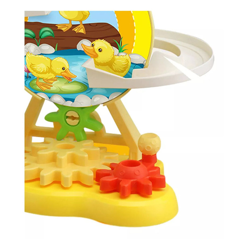اسباب بازی مدل پله و سرسره چرخ دنده ای طرح جوجه اردک موزیکال کد 88520D