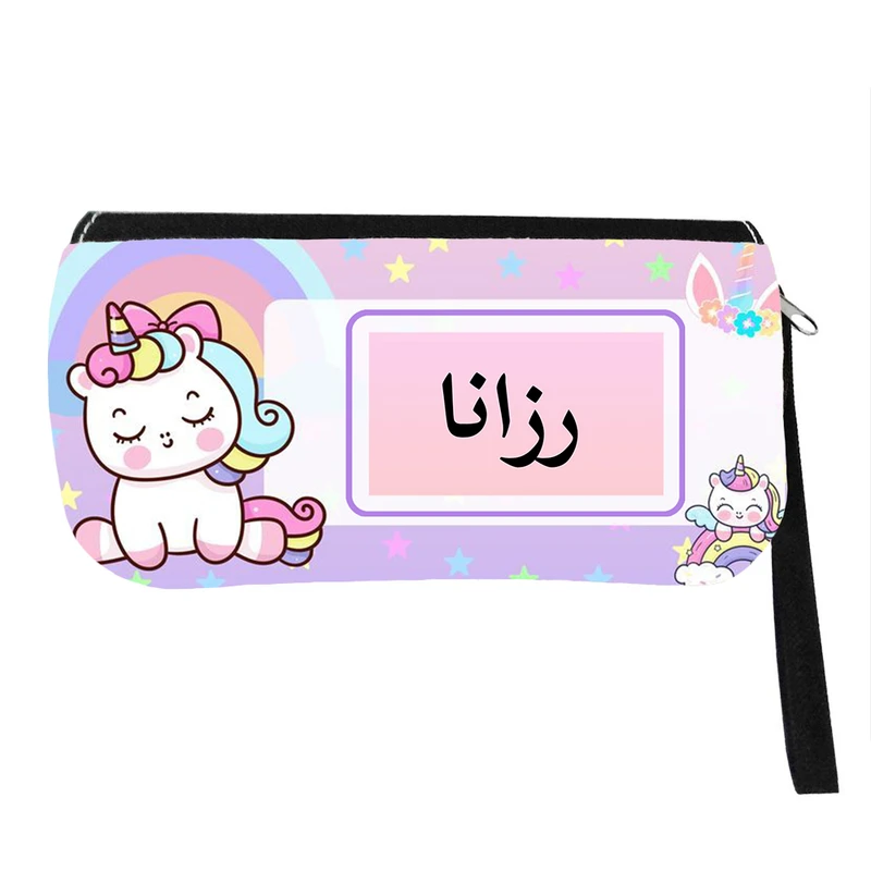 جامدادی پاد آفرین مدل فانتزی طرح کارتونی تک شاخ دخترانه اسم رزانا کد p605