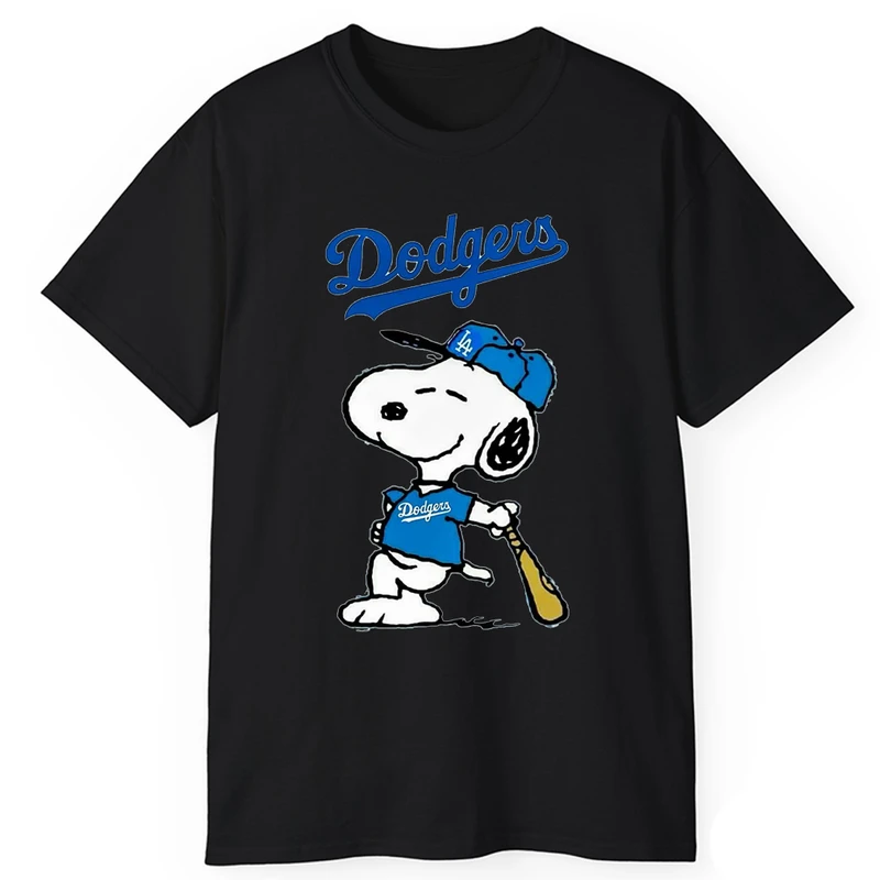 تی‌شرت آستین کوتاه مردانه پاد آفرین مدل اسنوپی  و بیسبال