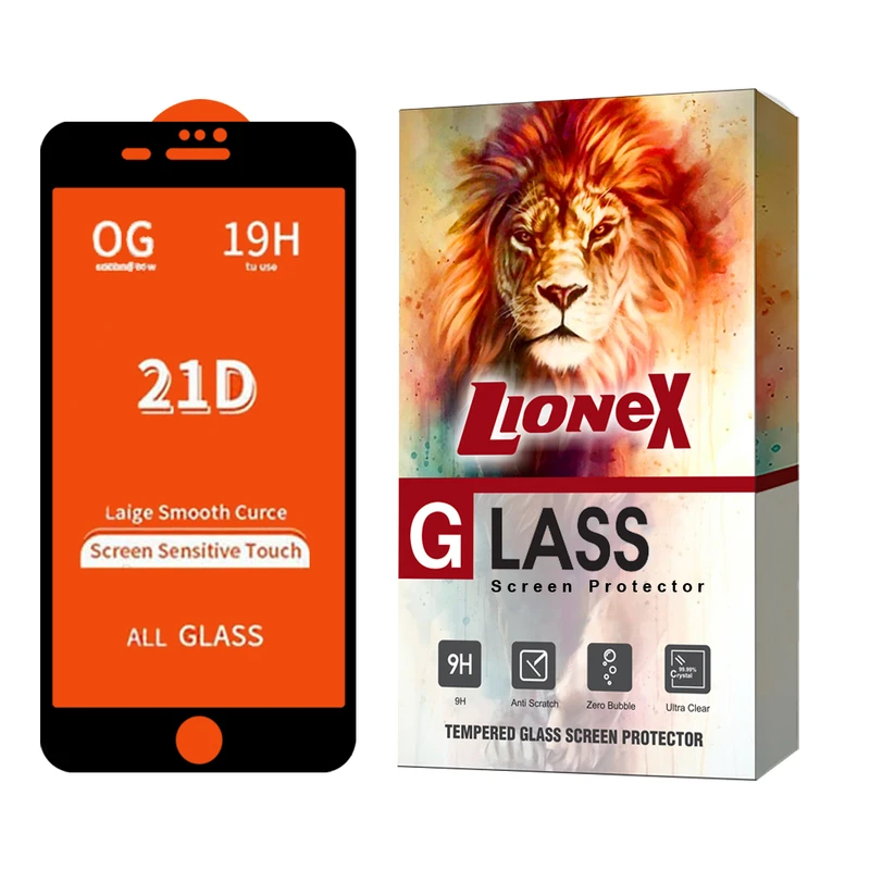 محافظ صفحه نمایش لایونکس مدل FULLLI مناسب برای گوشی موبایل اپل iPhone 8 Plus / iPhone 7 Plus 