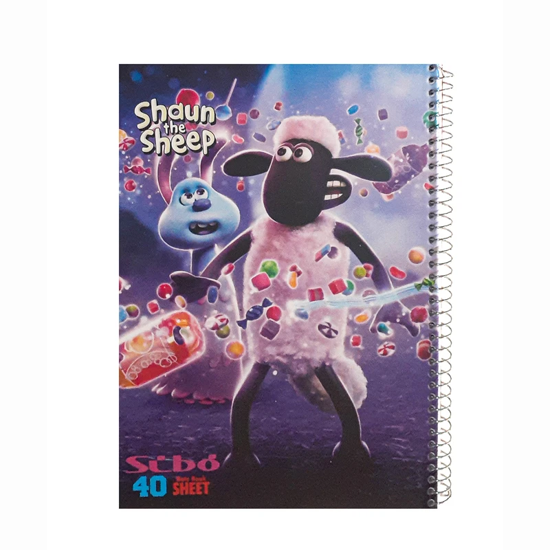 دفتر مشق 40 برگ سیبو مدل فانتزی طرح بره ناقلا کد S2-89