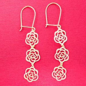 گوشواره طلا 18 عیار زنانه کانیار گالری مدل E69