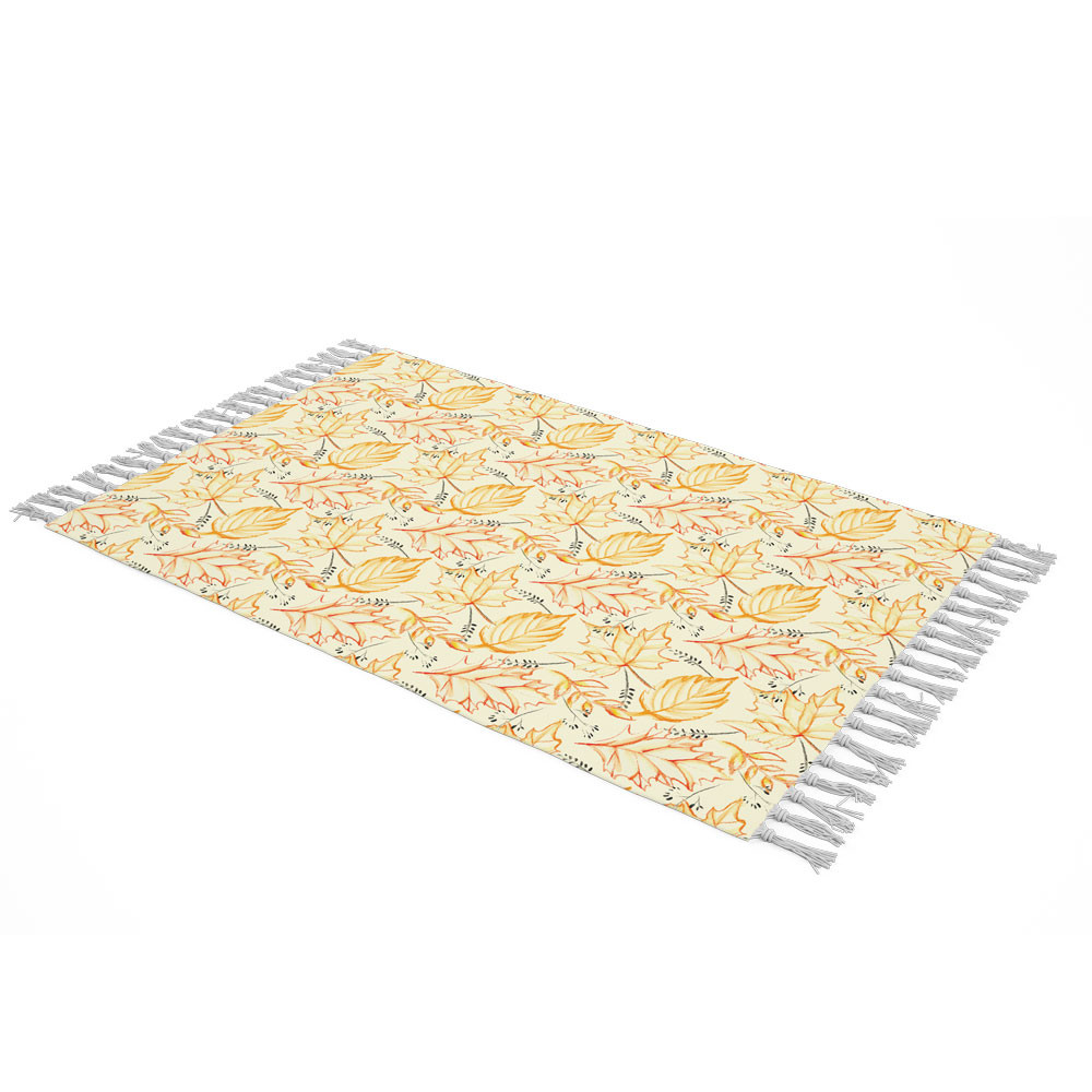 شال مبل مدل برگ پاییزی کد F2SH1078 سایز 100x180 سانتی متر شال مبل مدل برگ پاییزی کد F2SH1078 سایز 100x180 سانتی متر