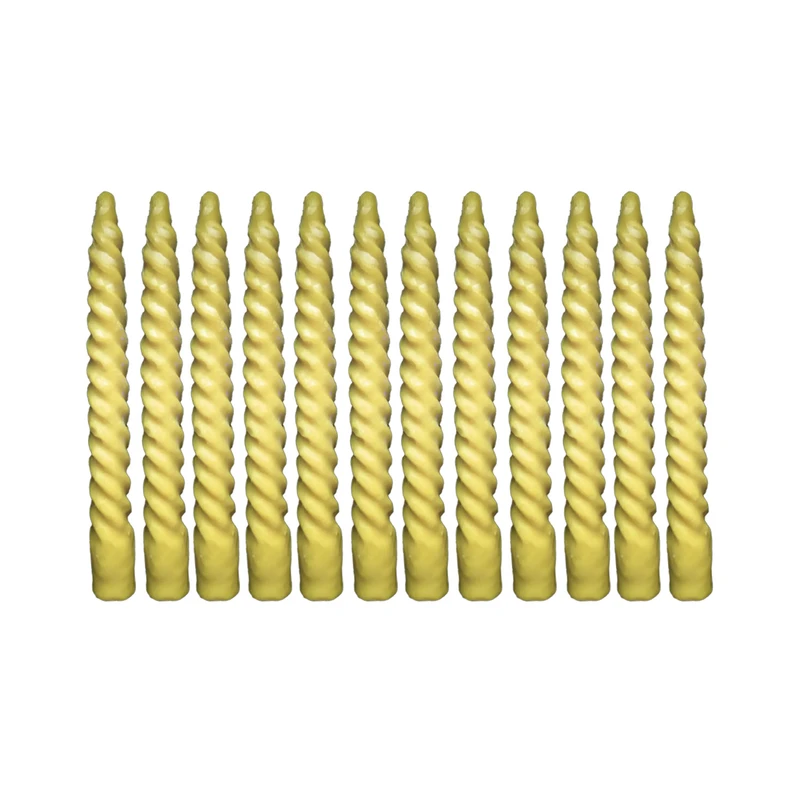 شمع قلمی بدون‌بو مدل پیچی زمان اتمام 1 ساعت مجموعه 12 عددی