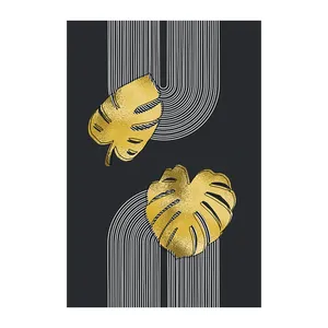 فرش پارچه‌ای مدل فرشینه طرح مینیمال برگ کد AR3059737