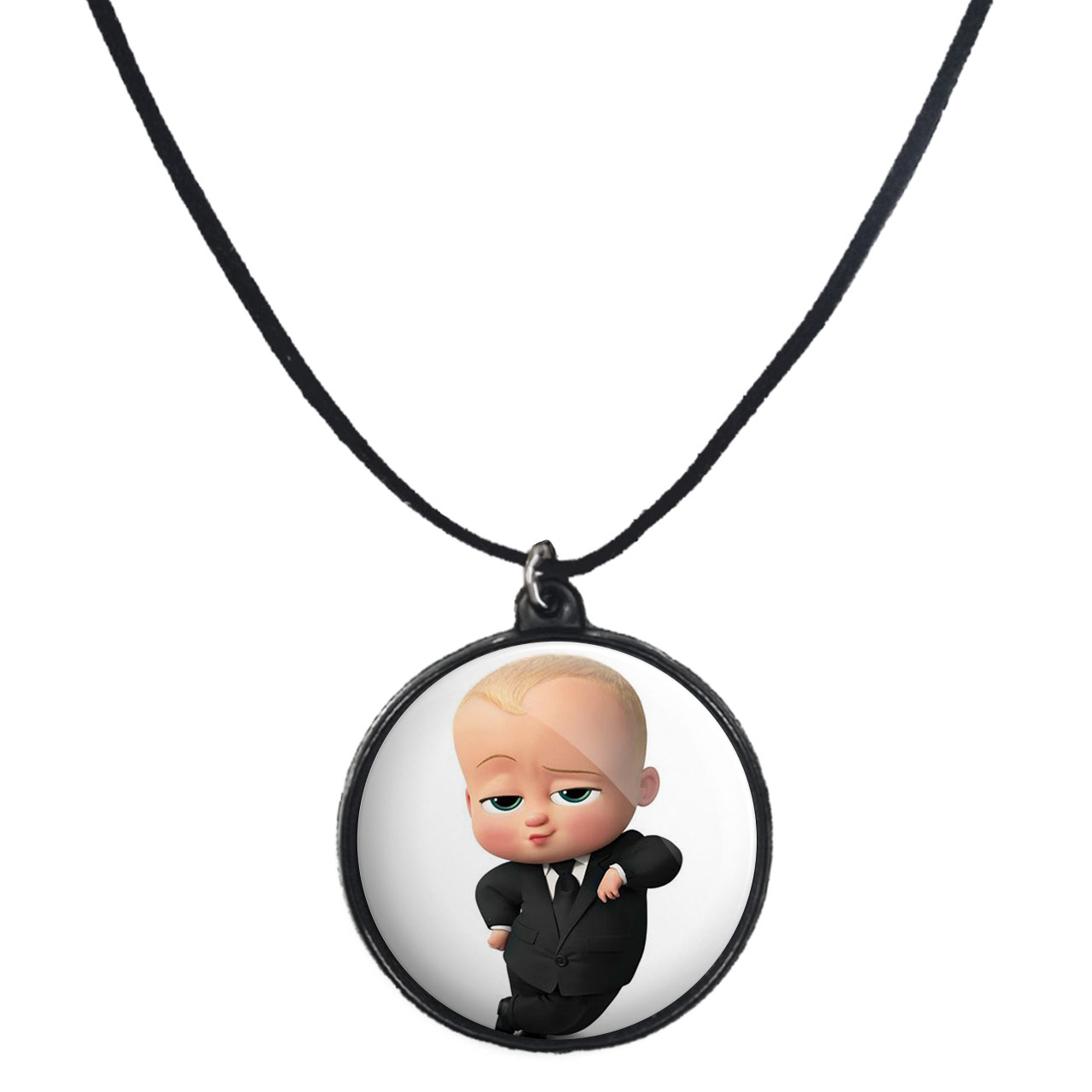 گردنبند پرمانه طرح بچه رئیس کد pmb.4737 مدل دو طرفه