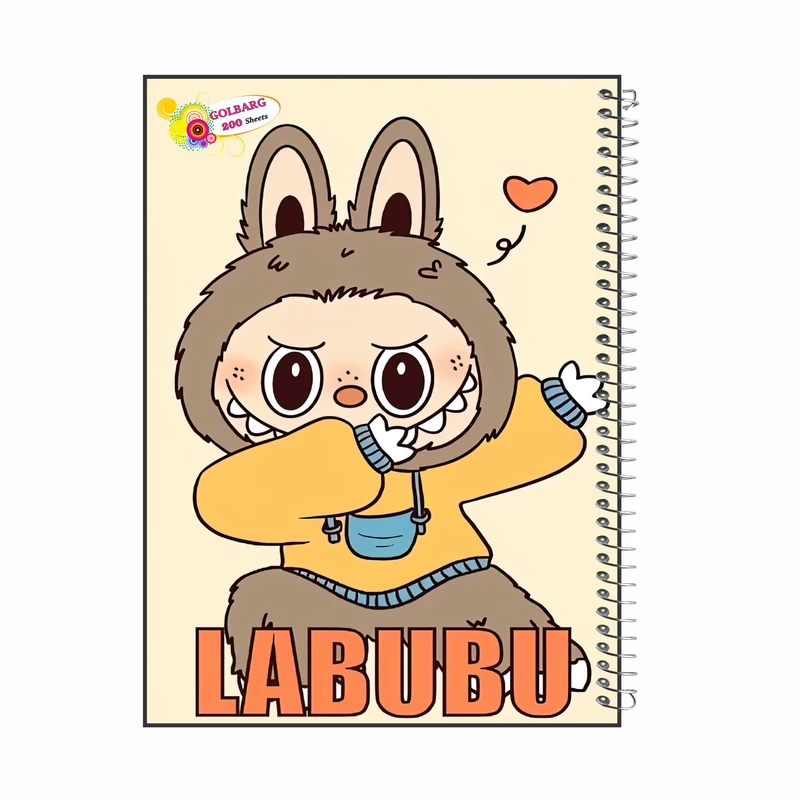 دفتر مشق 200 برگ گلبرگ مدل لبوبو کد 5121