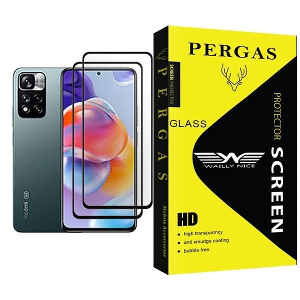 محافظ صفحه نمایش وایلی نایس مدل Pergas Glass MIX002 مناسب برای گوشی موبایل شیائومی Redmi Note 11 Pro+ 5G بسته دو عددی