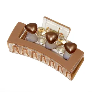 کلیپس مو زنانه مدل اکریلیک نگین دار کد 1422