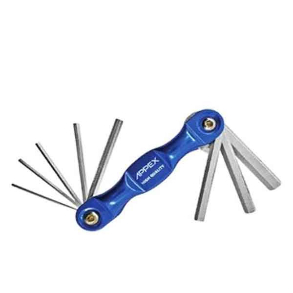 آچار آلن اپکس مدل چاقویی کد AJ-7801 مجموعه 8 عددی    