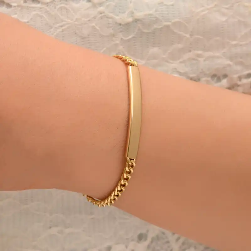 دستبند طلا 18 عیار زنانه طلای مستجابی کد 6750