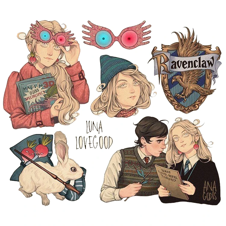 استیکر مدل هری پاتر طرح لونا لاووگود مجموعه 7 عددی