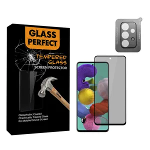  محافظ لنز دوربین پرفکت مدل 3D مناسب برای گوشی موبایل سامسونگ Galaxy A51به همراه محافظ صفحه نمایش