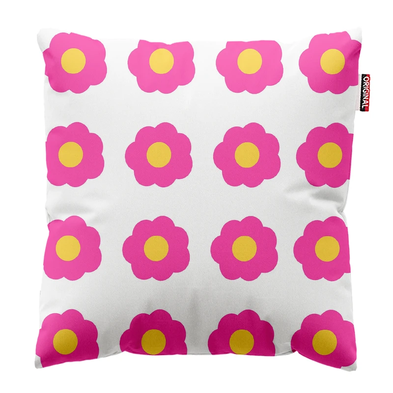 کوسن پاد آفرین مدل مینیمال طرح گل و برگ کد PK303561 سایز 30*30 سانتی متر