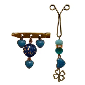 ست گل سینه و گیره روسری کد PM412