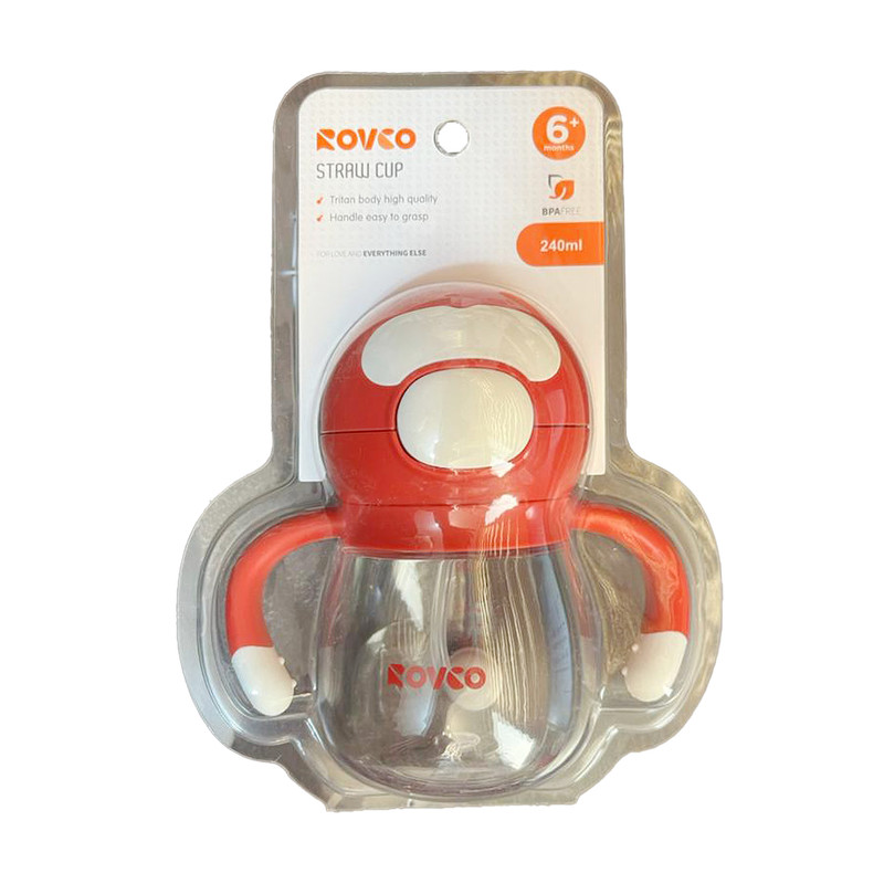 لیوان آبمیوه خوری نی دار رووکو مدل Rk1024.1 حجم 240 میلی لیتر